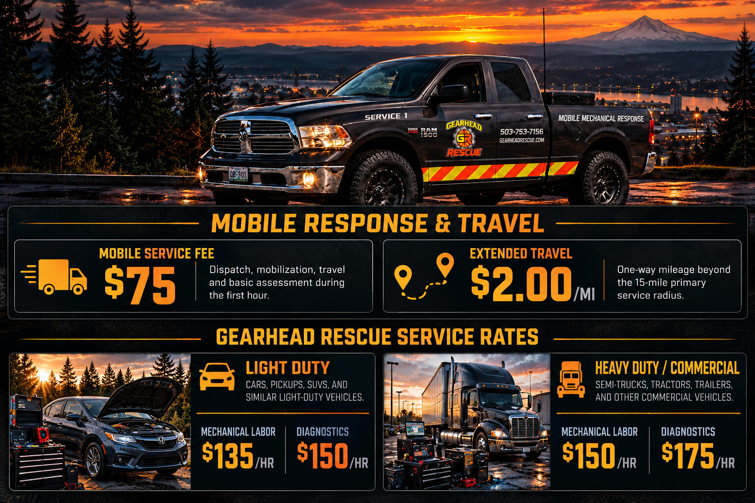 Gearhead Rescue mobile mechanic and roadside assistance